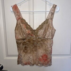 Lace Sleeveless Top with Bow